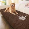 image:imageSmiry Waterproof Couch Covers for Dogs Washable Non Slip Plush Pet Sofa Cover Scratch Resistant Flannel Furniture Protector for Dogs Navy 36 x 71Chocolate