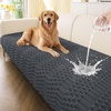 image:imageSmiry Waterproof Couch Covers for Dogs Washable Non Slip Plush Pet Sofa Cover Scratch Resistant Flannel Furniture Protector for Dogs Navy 36 x 71Dark Grey