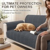 image:imageSmiry Waterproof Couch Covers for Dogs Washable Non Slip Plush Pet Sofa Cover Scratch Resistant Flannel Furniture Protector for Dogs Navy 36 x 71Dark Grey