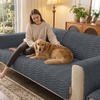 image:imageSmiry Waterproof Couch Covers for Dogs Washable Non Slip Plush Pet Sofa Cover Scratch Resistant Flannel Furniture Protector for Dogs Navy 36 x 71Dark Grey