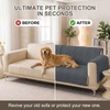 image:imageSmiry Waterproof Couch Covers for Dogs Washable Non Slip Plush Pet Sofa Cover Scratch Resistant Flannel Furniture Protector for Dogs Navy 36 x 71Dark Grey