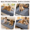 image:imageSmiry Waterproof Couch Covers for Dogs Washable Non Slip Plush Pet Sofa Cover Scratch Resistant Flannel Furniture Protector for Dogs Navy 36 x 71Grey