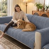 image:imageSmiry Waterproof Couch Covers for Dogs Washable Non Slip Plush Pet Sofa Cover Scratch Resistant Flannel Furniture Protector for Dogs Navy 36 x 71Grey