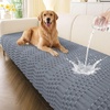 image:imageSmiry Waterproof Couch Covers for Dogs Washable Non Slip Plush Pet Sofa Cover Scratch Resistant Flannel Furniture Protector for Dogs Navy 36 x 71Grey