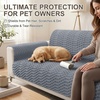 image:imageSmiry Waterproof Couch Covers for Dogs Washable Non Slip Plush Pet Sofa Cover Scratch Resistant Flannel Furniture Protector for Dogs Navy 36 x 71Grey