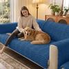 image:imageSmiry Waterproof Couch Covers for Dogs Washable Non Slip Plush Pet Sofa Cover Scratch Resistant Flannel Furniture Protector for Dogs Navy 36 x 71Navy