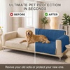 image:imageSmiry Waterproof Couch Covers for Dogs Washable Non Slip Plush Pet Sofa Cover Scratch Resistant Flannel Furniture Protector for Dogs Navy 36 x 71Navy