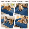 image:imageSmiry Waterproof Couch Covers for Dogs Washable Non Slip Plush Pet Sofa Cover Scratch Resistant Flannel Furniture Protector for Dogs Navy 36 x 71Navy
