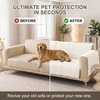 image:imageSmiry Waterproof Couch Covers for Dogs Washable Non Slip Plush Pet Sofa Cover Scratch Resistant Flannel Furniture Protector for Dogs Navy 36 x 71White