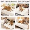image:imageSmiry Waterproof Couch Covers for Dogs Washable Non Slip Plush Pet Sofa Cover Scratch Resistant Flannel Furniture Protector for Dogs Navy 36 x 71White