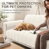 image:imageSmiry Waterproof Couch Covers for Dogs Washable Non Slip Plush Pet Sofa Cover Scratch Resistant Flannel Furniture Protector for Dogs Navy 36 x 71White