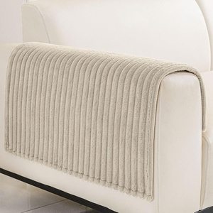 image:imageSmiry Waterproof Couch Cover for Dogs Washable Non Slip Plush Flannel Couch Protector Pet Friendly Soft Sofa Covers for Living Room Grey 36 x 71Apricot
