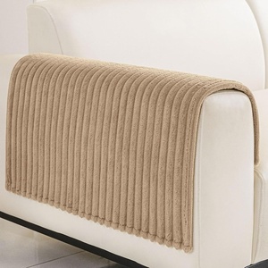 image:imageSmiry Waterproof Couch Cover for Dogs Washable Non Slip Plush Flannel Couch Protector Pet Friendly Soft Sofa Covers for Living Room Grey 36 x 71Khaki