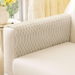 image:imageSmiry Waterproof Couch Covers for Dogs Washable Non Slip Plush Pet Sofa Cover Scratch Resistant Flannel Furniture Protector for Dogs Navy 36 x 71Apricot