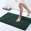 image:imageSmiry Luxury Chenille Bath Rug Set 2 Piece Extra Soft and Absorbent Shaggy Bathroom Mat Rugs Machine Washable NonSlip Plush Carpet Runner for Tub Shower and Bath Room24x1630x20Green