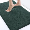 image:imageSmiry Luxury Chenille Bath Rug Set 2 Piece Extra Soft and Absorbent Shaggy Bathroom Mat Rugs Machine Washable NonSlip Plush Carpet Runner for Tub Shower and Bath Room24x1630x20Green
