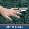 image:imageSmiry Luxury Chenille Bath Rug Set 2 Piece Extra Soft and Absorbent Shaggy Bathroom Mat Rugs Machine Washable NonSlip Plush Carpet Runner for Tub Shower and Bath Room24x1630x20Green
