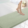image:imageSmiry Memory Foam Bath Mat 30x20 Extra Soft NonSlip Bathroom Rug Ultra Absorbent Quick Dry Machine Washable Bathroom Mat for Shower Tub amp Floor Decor GreySage Green