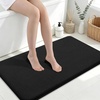 image:imageSmiry Memory Foam Bath Mat 30x20 Extra Soft NonSlip Bathroom Rug Ultra Absorbent Quick Dry Machine Washable Bathroom Mat for Shower Tub amp Floor Decor GreyBlack