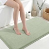 image:imageSmiry Memory Foam Bath Mat 30x20 Extra Soft NonSlip Bathroom Rug Ultra Absorbent Quick Dry Machine Washable Bathroom Mat for Shower Tub amp Floor Decor GreySage Green