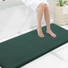 image:imageSmiry Memory Foam Bath Mat 30x20 Extra Soft NonSlip Bathroom Rug Ultra Absorbent Quick Dry Machine Washable Bathroom Mat for Shower Tub amp Floor Decor GreyGreen