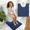 image:imageSmiry Memory Foam Bath Mat 30x20 Extra Soft NonSlip Bathroom Rug Ultra Absorbent Quick Dry Machine Washable Bathroom Mat for Shower Tub amp Floor Decor GreyNavy Blue