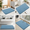 image:imageSmiry Memory Foam Bath Mat 30x20 Extra Soft NonSlip Bathroom Rug Ultra Absorbent Quick Dry Machine Washable Bathroom Mat for Shower Tub amp Floor Decor GreyGrayish Blue