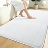 image:imageSmiry Memory Foam Bath Mat 30x20 Extra Soft NonSlip Bathroom Rug Ultra Absorbent Quick Dry Machine Washable Bathroom Mat for Shower Tub amp Floor Decor GreyWhite