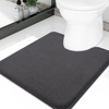 image:imageSmiry Memory Foam Bath Mat 30x20 Extra Soft NonSlip Bathroom Rug Ultra Absorbent Quick Dry Machine Washable Bathroom Mat for Shower Tub amp Floor Decor GreyDary Grey