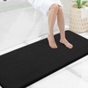 image:imageSmiry Memory Foam Bath Mat 30x20 Extra Soft NonSlip Bathroom Rug Ultra Absorbent Quick Dry Machine Washable Bathroom Mat for Shower Tub amp Floor Decor GreyBlack