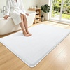 image:imageSmiry Memory Foam Bath Mat 30x20 Extra Soft NonSlip Bathroom Rug Ultra Absorbent Quick Dry Machine Washable Bathroom Mat for Shower Tub amp Floor Decor GreyWhite