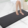 image:imageSmiry Memory Foam Bath Mat 30x20 Extra Soft NonSlip Bathroom Rug Ultra Absorbent Quick Dry Machine Washable Bathroom Mat for Shower Tub amp Floor Decor GreyDary Grey