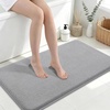 image:imageSmiry Memory Foam Bath Mat 30x20 Extra Soft NonSlip Bathroom Rug Ultra Absorbent Quick Dry Machine Washable Bathroom Mat for Shower Tub amp Floor Decor GreyGrey