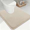 image:imageSmiry Memory Foam Bath Mat 30x20 Extra Soft NonSlip Bathroom Rug Ultra Absorbent Quick Dry Machine Washable Bathroom Mat for Shower Tub amp Floor Decor GreyBeige