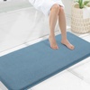 image:imageSmiry Memory Foam Bath Mat 30x20 Extra Soft NonSlip Bathroom Rug Ultra Absorbent Quick Dry Machine Washable Bathroom Mat for Shower Tub amp Floor Decor GreyGrayish Blue