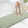 image:imageSmiry Memory Foam Bath Mat 30x20 Extra Soft NonSlip Bathroom Rug Ultra Absorbent Quick Dry Machine Washable Bathroom Mat for Shower Tub amp Floor Decor GreySage Green