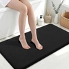 image:imageSmiry Memory Foam Bath Mat 30x20 Extra Soft NonSlip Bathroom Rug Ultra Absorbent Quick Dry Machine Washable Bathroom Mat for Shower Tub amp Floor Decor GreyBlack