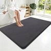 image:imageSmiry Memory Foam Bath Mat 30x20 Extra Soft NonSlip Bathroom Rug Ultra Absorbent Quick Dry Machine Washable Bathroom Mat for Shower Tub amp Floor Decor GreyDary Grey