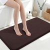 image:imageSmiry Memory Foam Bath Mat 30x20 Extra Soft NonSlip Bathroom Rug Ultra Absorbent Quick Dry Machine Washable Bathroom Mat for Shower Tub amp Floor Decor GreyBrown