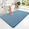 image:imageSmiry Memory Foam Bath Mat 30x20 Extra Soft NonSlip Bathroom Rug Ultra Absorbent Quick Dry Machine Washable Bathroom Mat for Shower Tub amp Floor Decor GreyGrayish Blue