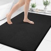 image:imageSmiry Memory Foam Bath Mat 30x20 Extra Soft NonSlip Bathroom Rug Ultra Absorbent Quick Dry Machine Washable Bathroom Mat for Shower Tub amp Floor Decor GreyBlack
