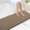image:imageSmiry Memory Foam Bath Mat 30x20 Extra Soft NonSlip Bathroom Rug Ultra Absorbent Quick Dry Machine Washable Bathroom Mat for Shower Tub amp Floor Decor GreyCamel
