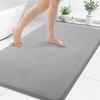 image:imageSmiry Memory Foam Bath Mat 30x20 Extra Soft NonSlip Bathroom Rug Ultra Absorbent Quick Dry Machine Washable Bathroom Mat for Shower Tub amp Floor Decor GreyGrey