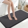 image:imageSmiry Memory Foam Bath Mat 30x20 Extra Soft NonSlip Bathroom Rug Ultra Absorbent Quick Dry Machine Washable Bathroom Mat for Shower Tub amp Floor Decor GreyDary Grey