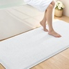 image:imageSmiry Memory Foam Bath Mat 30x20 Extra Soft NonSlip Bathroom Rug Ultra Absorbent Quick Dry Machine Washable Bathroom Mat for Shower Tub amp Floor Decor GreyWhite
