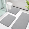 image:imageSmiry Memory Foam Bath Mat 30x20 Extra Soft NonSlip Bathroom Rug Ultra Absorbent Quick Dry Machine Washable Bathroom Mat for Shower Tub amp Floor Decor GreyGrey