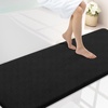 image:imageSmiry Memory Foam Bath Mat 30x20 Extra Soft NonSlip Bathroom Rug Ultra Absorbent Quick Dry Machine Washable Bathroom Mat for Shower Tub amp Floor Decor GreyBlack