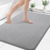 image:imageSmiry Memory Foam Bath Mat 30x20 Extra Soft NonSlip Bathroom Rug Ultra Absorbent Quick Dry Machine Washable Bathroom Mat for Shower Tub amp Floor Decor GreyGrey