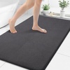 image:imageSmiry Memory Foam Bath Mat 30x20 Extra Soft NonSlip Bathroom Rug Ultra Absorbent Quick Dry Machine Washable Bathroom Mat for Shower Tub amp Floor Decor GreyDary Grey