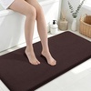 image:imageSmiry Memory Foam Bath Mat 30x20 Extra Soft NonSlip Bathroom Rug Ultra Absorbent Quick Dry Machine Washable Bathroom Mat for Shower Tub amp Floor Decor GreyBrown